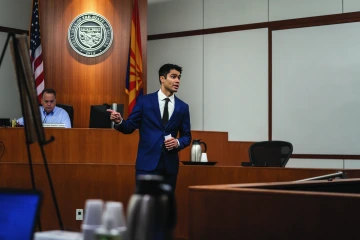 student in courtroom